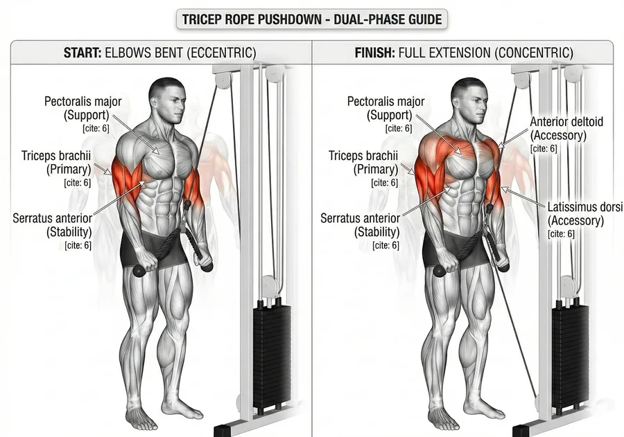 Tricep Rope Pushdowns
