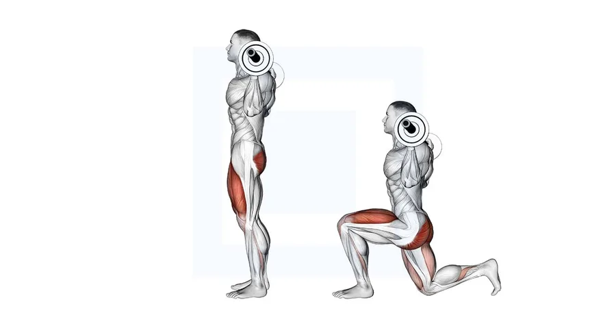 Barbell Step Back Lunge