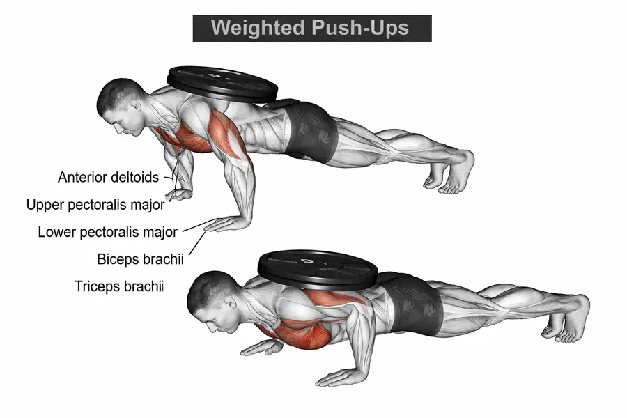 Weighted push-ups