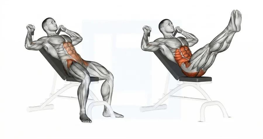 Decline Bench Leg Raise