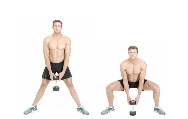Dumbbell sumo deadlift