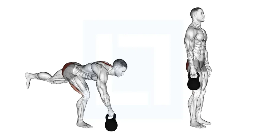 Kettlebell One Legged Deadlift