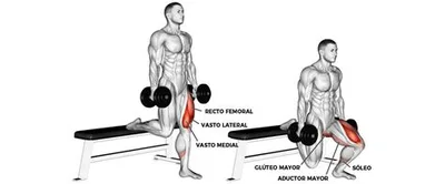 Bulgarian split squats left