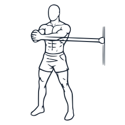 Banded Pallof press
